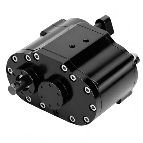 RC Transmission Gearbox, Alloy 2 Speeds Transfer Gearbox Replacement for SCX10 D90 1/10 Scale RC Crawler