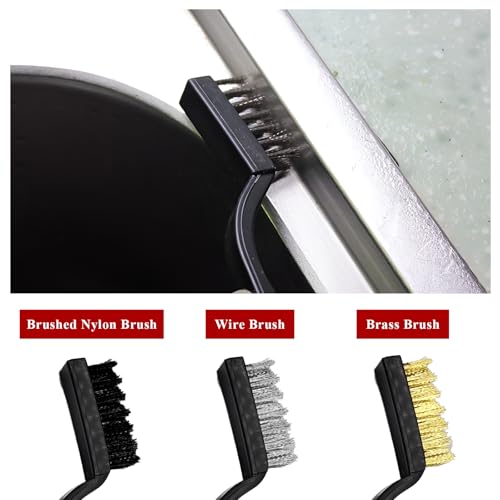 10 PCS Car Detailing Brush Set, Auto Cleaning Kit with Boar Hair & Steel Wire Brushes, A/C Duster, Car Interior Exterior Detailing Kit for Dashboard Engines Leather Wheel