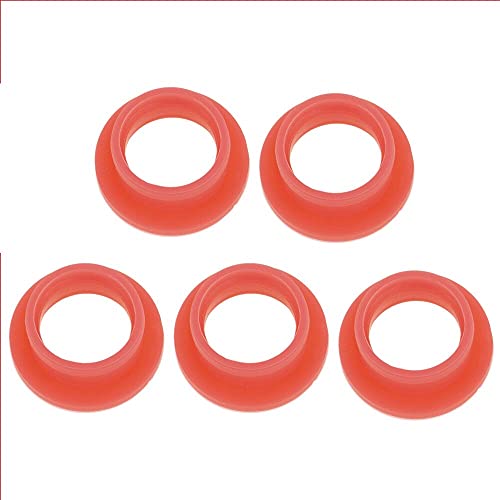 Replacement Part For 5PCS Nitro Engine Rear Exhaust Manifold Round Seal For 1/8 1/10 Scale RC Car - (Color: Red) - color: Red