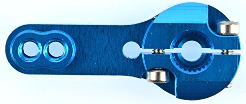 Apex RC Products 25T for Futaba Blue Aluminum Dual Clamping Servo Horn - 2 Pack #8014