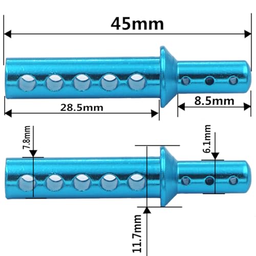 4PCS Vgoohobby 188037 RC Aluminum Body Post Mounts Upgrade Parts Compatible with Redcat Volcano S30 EPX 1/10 RC 4WD Car Off-Road Monster Truck Buggy,Blue