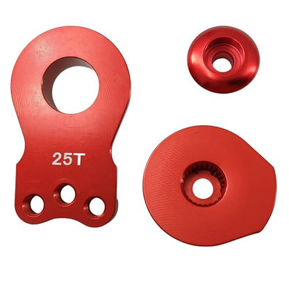 2PCS Aluminum 25T Adjustable Servo Saver for TRX4 TRX6 SCX10 Capra RC | Hi-Torque,1/10 Scale,Futaba,Tamiya Servos,CNC Machined,High Strength,Precision Fit