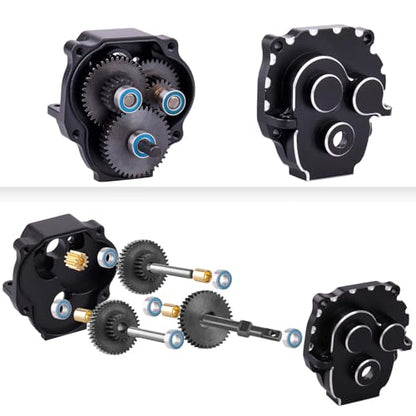 HobbyPark Metal Steel 16.6:1 Ratio Transmission Gear Pinion Set Gears w/Brass Motor Pinion for TRX4M TRX4MT 1/18 RC Crawler Car