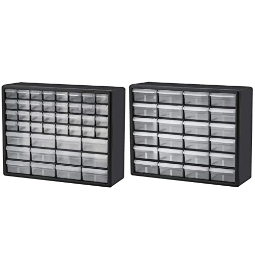 Akro-Mils 10124 24 Drawer Plastic Parts Storage Hardware and Craft Cabinet, 20-Inch x 16-Inch x 6.5-Inch, Black