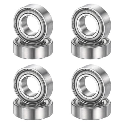 uxcell 8Pcs 688ZZ 8mmx16mmx5mm Deep Groove Ball Bearings, Double Metal Shielded Bearing Steel ABEC5 High Performance for Industrial Machinery Precision Transmission, Silver - size: 688ZZ 8mmx16mmx5mm