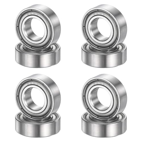 uxcell 8Pcs 688ZZ 8mmx16mmx5mm Deep Groove Ball Bearings, Double Metal Shielded Bearing Steel ABEC5 High Performance for Industrial Machinery Precision Transmission, Silver - size: 688ZZ 8mmx16mmx5mm