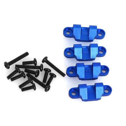 Aluminum Lower Pull Rod Fixed Mount RC Upgraded Parts for LOSI 1/18 Mini LMT 4X4 Brushed Monster Truck RTR-LOS01026 RC Car, Blue - color: Blue Lower Rod Fixed Mount