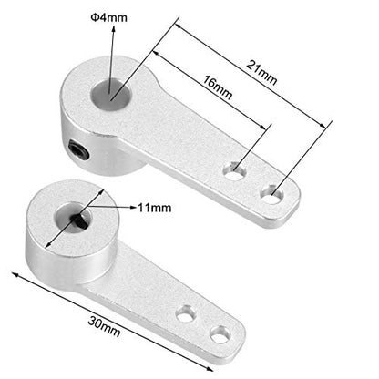 uxcell Aluminum Steering Arm, 4mm for RC Car Half/Single Arm Horn Parts Rod