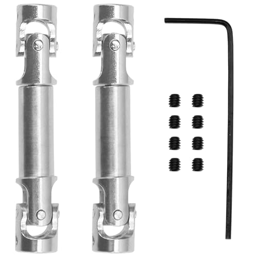 2Pcs Vgoohobby 2mm 3mm 4mm Metal RC Drive Shaft CVD Driveshaft Compatible with WLtoys Axial MN Model WPL Tamiya 1/24 1/18 1/16 1/14 1/12 RC Military Crawler Car Tractor Truck (42-55mm 3-3) - color: 42-55mm 3-3