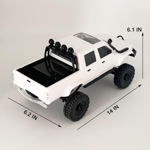 WPLDEWAN WPL C64-1 RC Crawler 1/16 Scale RC Truck 4x4 Off Road | Remote Control Rock Crawler All Terrain Pickup RTR 260 Motor Upgraded Chassis 2.4GHz Proportional Control Adult