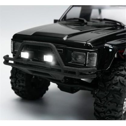 Rc Bumper Models Parts Compatible with HPI for Venture 1/18 RC Crawler Car Upgrade Parts Accessories Metal Front Bumper with Lights Kit