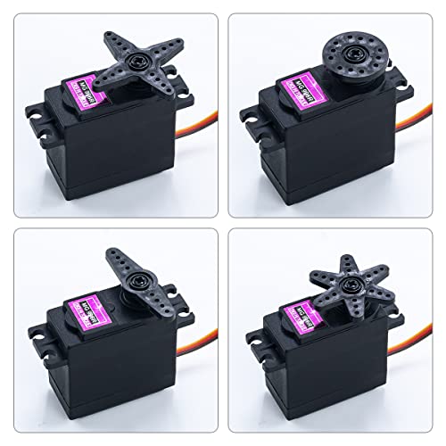 Hosyond 4Pack MG996R 55g Digital RC Servo Motors High Torque Metal Gear Servo for RC Car Robot Boat Helicopter - size: MG996R x 4