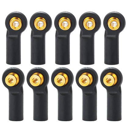 10PCS Plastic Tied Rod Ends Link Ball Joint Head Kit Replacement | For Axial 1/24 SCX24, RC Crawler Car, Upgrade Parts