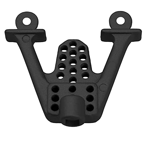 ShareGoo Aluminum Alloy Front Rear Shock Tower Bracket Mount Damper Hoops Compatible with Axial SCX10 1/10 ScaleRC Crawlers Car (Black) - color: Black
