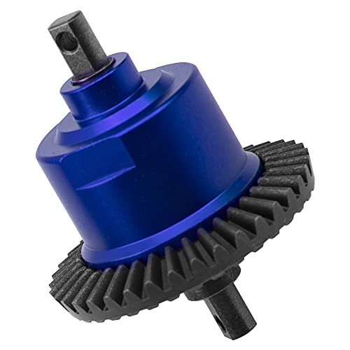 2Pcs Vgoohobby Metal Front/Rear Differential Set Diff. Complete Kit Upgrade Parts Compatible with Traxxas Slash 4X4 VXL Stampede 4X4 VXL Rustler 4X4 VXL HQ727 1/10 RC Car (Blue) - color: Blue
