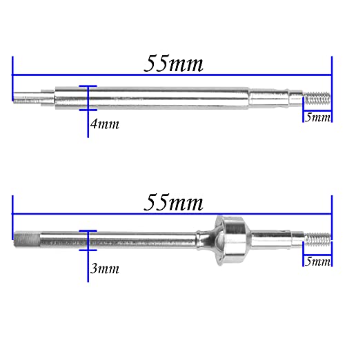 ShareGoo Steel Front Rear Axle Drive Shaft Axle Dogbone CVD Compatible with Traxxas 1/18 TRX4M RC Crawler Car Upgrade Parts (Silver) - color: Silver