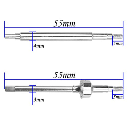 ShareGoo Steel Front Rear Axle Drive Shaft Axle Dogbone CVD Compatible with Traxxas 1/18 TRX4M RC Crawler Car Upgrade Parts (Silver) - color: Silver