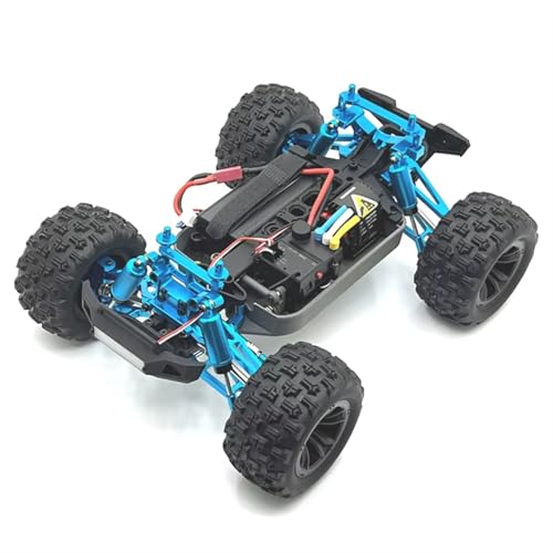 RC Accessory Compatible with MJX 16207 16208 16209 16210 Metal Front and Rear Suspension Arm Steering Cup Link Rod Set 1/16 RC Car Upgrade Parts Kit(Blue,16208) - color: Blue, size: 16208