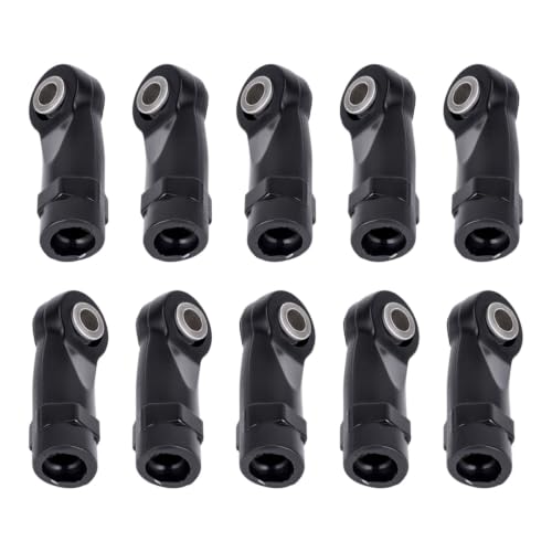 20Pcs RC Linkage Rod Ends,M3 Ball Joint Head Set for Traxxas TRX-4 Axial SCX10 HSP 90046 90047 1/10 RC Crawlers Car Upgrade Parts (20pcs Bent A) - style: 20pcs Bent A