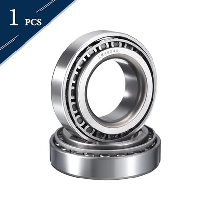LM48548/10 Tapered Roller Bearing Cone and Cup Set | 1.377" Bore 2.5624" OD 0.7099" Cup Width, Chrome Steel Taper Bearings Set, ABEC-3 - size: LM48548/LM48510
