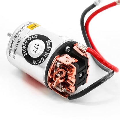 HUIOP 540 Brushed Motor Waterproof Stainless Steel Shell Brushed Motor 17T Climbing Car Large Torque Motor Replacement for Axial SCX10 AXI03007 90046 Redcat Gen8 TT02,Brushed Motor