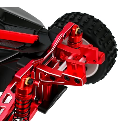 Aluminum Alloy Rear Wing Mount for Arrma 1/14 Typhon GROM Upgrade Parts (Red) - color: Red