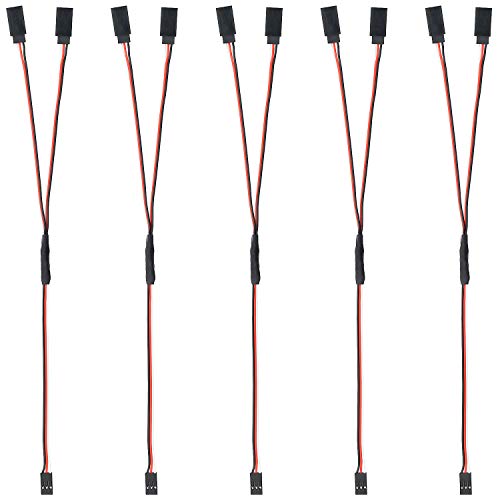 30cm Remote Control Y Servo Extension Cable, Male to Female (Pack of 5)