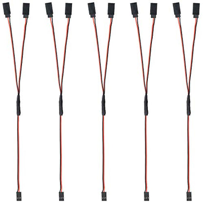 30cm Remote Control Y Servo Extension Cable, Male to Female (Pack of 5)
