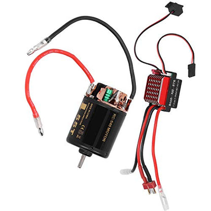 RC Motor ESC Combo, High Torque 360A Brushed Motor Kit 540 with T Plug for 1/10 Scale RC Cars Off-Road Racing Hobbyists - size: 55T