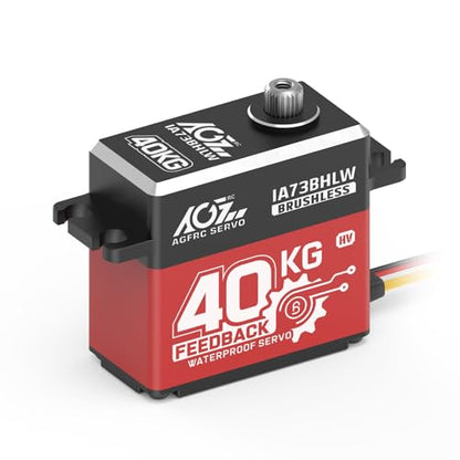 AGFRC 40KG IP67 Waterproof Position Feedback Servo (IA73BHLW) | 8.4V HV, 4-Wire Position Feedback, Programmable, Brushless Motor, Steel Gears, For Robotics & Industrial Use
