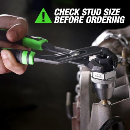 OEMTOOLS 25438 Stud Extractor Clamps 6mm to 12mm Bolts, Studs, Screws | Stud Extractor Tool, Manifold Stud Remover, Worn Screw Remover, Broken Stud Extractor, 3/8" Drive, 15/16" SAE Hex
