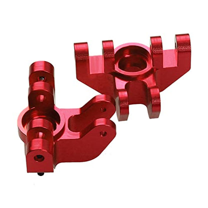 Aluminum Alloy Front Steering Knuckles Carrier Steering Block Compatible with 1/8 Losi LMT 4WD Solid Axle RC Monster Car (Red)
