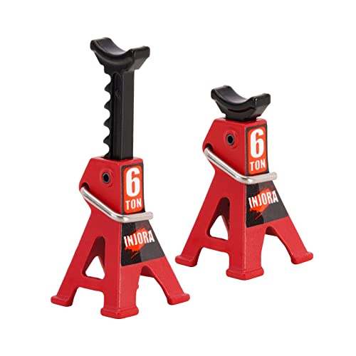 INJORA Mini Jack Stands Metal Adjustable Scale Jack Stands for 1/18 1/24 RC Crawler SCX24 AX24 TRX4M FCX24 Accessories, 13g/pcs
