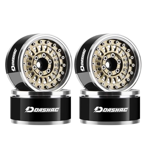 RC 1.9" Beadlock Wheels with Adjustable Offset for TRX4 SCX10 - color: Desert Gold