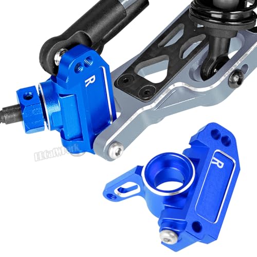 Aluminum Steering Blocks,C-Hubs Caster Block,Rear Stub Axle Carriers Upgrades Part for 1/10 Slash 2WD (VXL)/Rustler 2WD (VXL)/Stampede 2WD (VXL)/Bandit 2WD (VXL),BRCatWPark w/Bearings,Navy Blue - color: Navy Blue - (Aluminum Blocks)