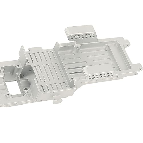 TRX4M CNC Aluminum Alloy One Body Chassis Kit Frame Girder for 1/18 RC Crawler Car TRX4-M Upgrade Parts - color: Silver