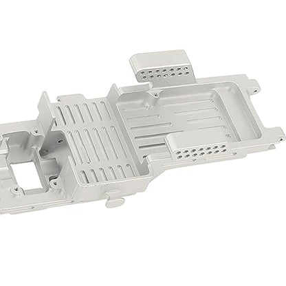 TRX4M CNC Aluminum Alloy One Body Chassis Kit Frame Girder for 1/18 RC Crawler Car TRX4-M Upgrade Parts - color: Silver