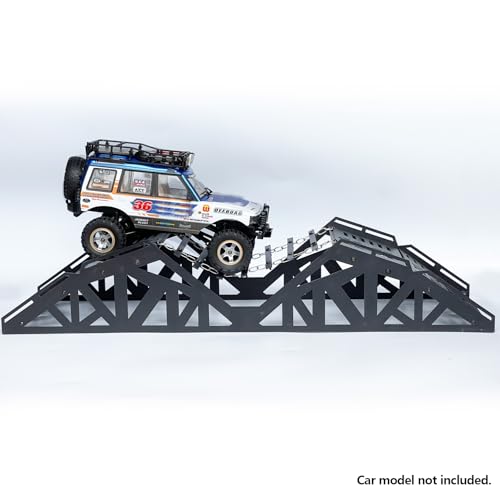 RC Crawler Course, RC Climbing Bridge, RC Crawler Climbing & Balance Challenge Bridge Obstacle Course for 1/18 1/24 Scale RC Crawler Truck, Steel Materials (Vehicle Not Included)