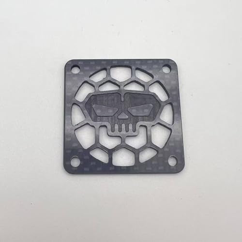 40mm×40mm Carbon Fiber RC Cooling Fan Cover - Universal Brushless Motor/ESC/Cooling Fan Heatsink Shield Guard Shroud- Protection for RC Cars, Trucks, Drones (Skull Style) - style: 40mm / Skull Style