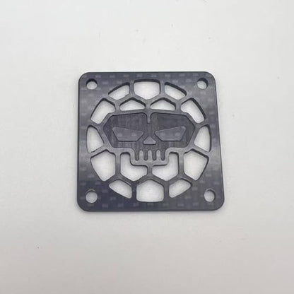 40mm×40mm Carbon Fiber RC Cooling Fan Cover - Universal Brushless Motor/ESC/Cooling Fan Heatsink Shield Guard Shroud- Protection for RC Cars, Trucks, Drones (Skull Style) - style: 40mm / Skull Style