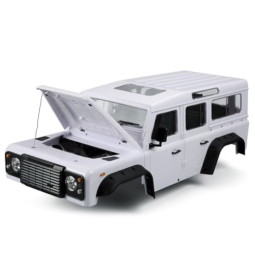 1/10 RC Car Hard Body Shell Kit-313mm Wheelbase D110 Land Rover Defender Body for Axial SCX10 90046 TRX4 CC01 Capra RC Crawler Car (313mm White) - color: 313mm White