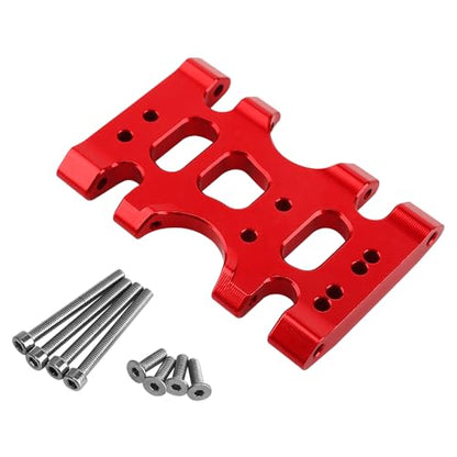 LCG Metal Skid Plate Transmission Mounting for Axial SCX10 Lower Center of Gravity Chassi 1/10 RC Crawler Upgrade (red) - color: Red