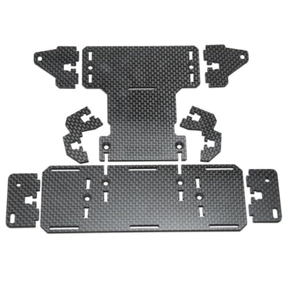 RC Crawler Battery Tray Front Mount 1/10 Scale Carbon Fiber Low Center of Gravity Compatible with Axial SCX10 II 90022 90027 90046 90047