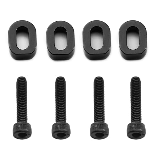 RC Parts For Traxxas For XRT 8S 7759 1/5 4 PCS Metal Motor Mount Washers Shims RC Car Upgrade Repairs Replacements Modifications Parts(Black) - color: Black