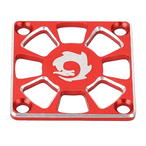 RC Cooling Fan Cover 1.18in Wide Aluminium Alloy Light Sturdy Cool RC ESC Cooling Fan Cover for Replacement (Red)