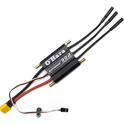 O'Hara 90A 2-6S LiPo ESC Waterproof Brushless Electronic Speed Controller with BEC and XT60 4.0mm Banana Head Connector for RC Boats Model Ship - size: 90A ESC
