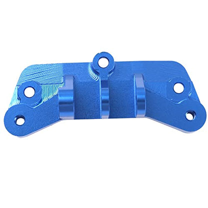 Aluminum Alloy Upper Tie Rod Mount Fixed Pull Rod Bracket Base Compatible with 1/8 Losi LMT 4WD Solid Axle RC Monster Car (Blue) - color: Blue
