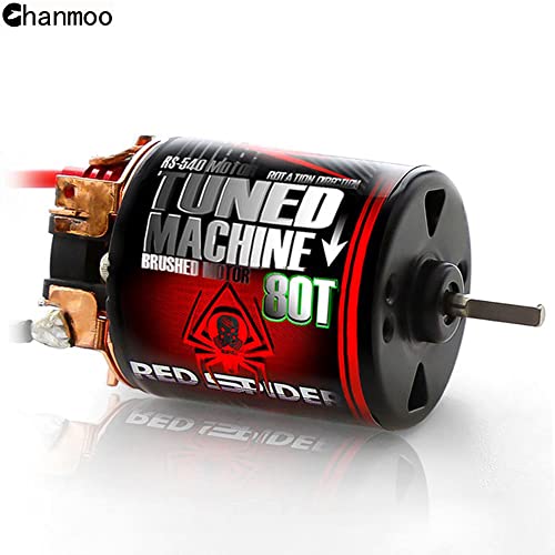 RC Car Motor Waterproof 540 Brushed Motor 15T 25T 35T 45T 55T 80T for 1/10 RC Crawler Car Axial SCX10 Scx24 Traxxas TRX4 AXI03007 90046 D90 Redcat Gen8 RC Monster Short Truck Car Boat (80T) - style: 80T