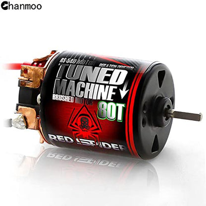 RC Car Motor Waterproof 540 Brushed Motor 15T 25T 35T 45T 55T 80T for 1/10 RC Crawler Car Axial SCX10 Scx24 Traxxas TRX4 AXI03007 90046 D90 Redcat Gen8 RC Monster Short Truck Car Boat (80T) - style: 80T