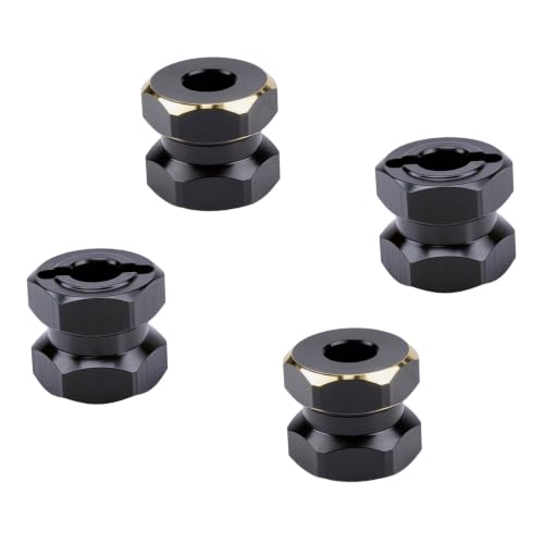 12mm Brass Hex Hub Extension Adapter Upgrade for 1/10 SCX10 D90 | Fit 1/10 Axial SCX10 & D90 crawler vehicles. Widen wheel track for stability. Solid brass durable RC modification parts. - size: 12mm